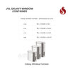 JVL Galaxy Window Storage - Airtight Dry Storage Container with Transparent Window
