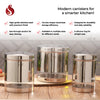JVL Trendy Clear Container with See through window, Airtight Lid, Ideal for Grains, Snacks, Spices & Dry Fruits