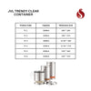 JVL Trendy Clear Container with See through window, Airtight Lid, Ideal for Grains, Snacks, Spices & Dry Fruits