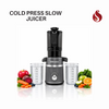 Brewine Cold Press Slow Juicer | 60 RPM High Nutrition Extraction | Wide Feeder | Reverse Function | Easy Clean Design | For Fruits & Vegetables