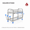 Stainless Steel 2 Tier Dish Rack for Kitchen | Utensils Stand for Kitchen | Utensils Drying Rack Organizer for Kitchen