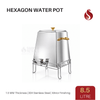 Meera Stainless Steel Hexagon Water Pot with PVD Gold Lid & Handle