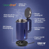 Greenchef Glitter Cordless Pot with cool touch body 1500 watts Blue Electric Kettle (1.8 L), Power Indicator, Easy press for Lid open, Auto shut off, Anti rust, Boil dry protection