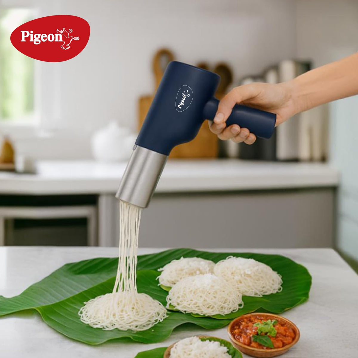 Pigeon Electric Rechargeable Idiyappam Maker | Noodle Maker