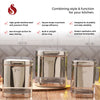 JVL Flossy Clear Storage Container - Airtight, Transparent, Durable (For Dry Storage)