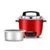 Pigeon by Stovekraft Ruby Rice Cooker with Single pot, 1.8 litres.(Red) | Stainless Steel Lid | 700 Watts | 1 Aluminium Cooking Pot | Measuring Cup| Spatula