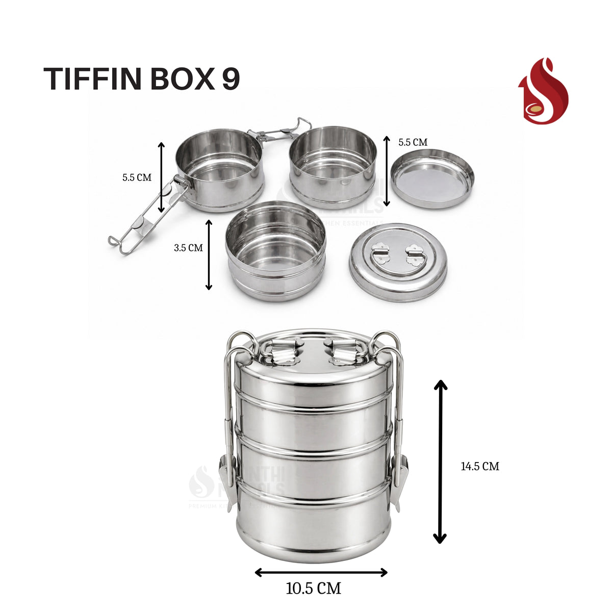 Tiffin Box Siranjeevi 3L Small