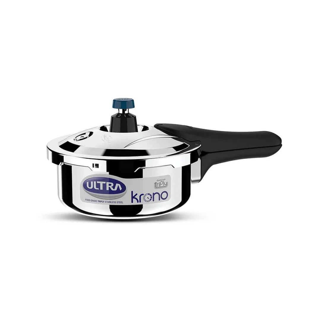 Ultra Triply Krono Pressure Cooker with Whistle Counter – AISI 304 Stainless Steel