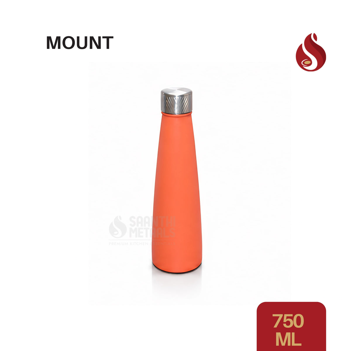 Water Bottle Mount 750ml Orange