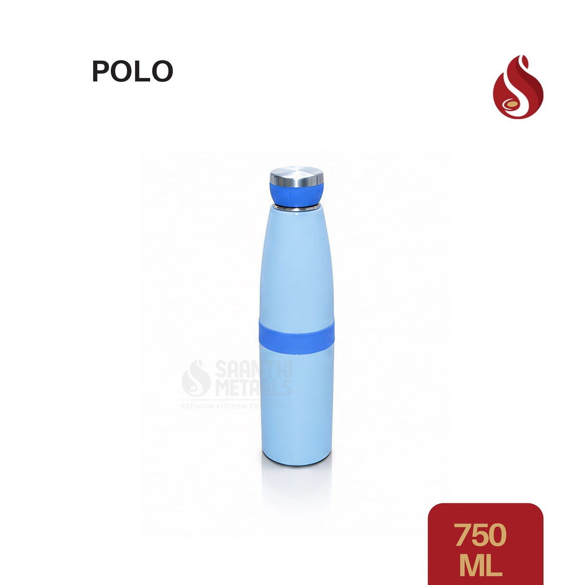 Water Bottle  Polo 750ml Blue