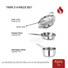 Triply 4 Piece Stainless Steel Cookware Set