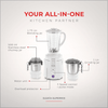 Sujata Supermix Mixer Grinder|900 Watts Double Ball Bearing Motor|22000 RPM|Non-Stop 90 Mins Running|3 Jars including 1750ml Blender, 1000ml Grinder, 500ml Chutney Jar| (White)