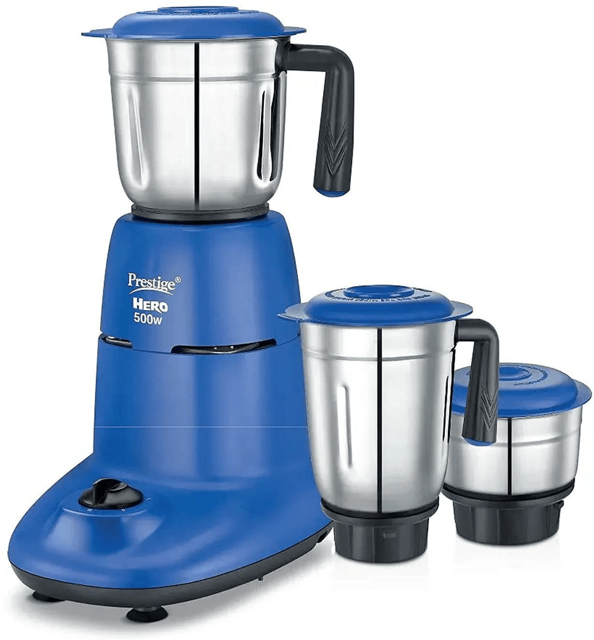 Prestige Hero 500W 3 Jar Stainless Steel Mixer Grinder (Blue)