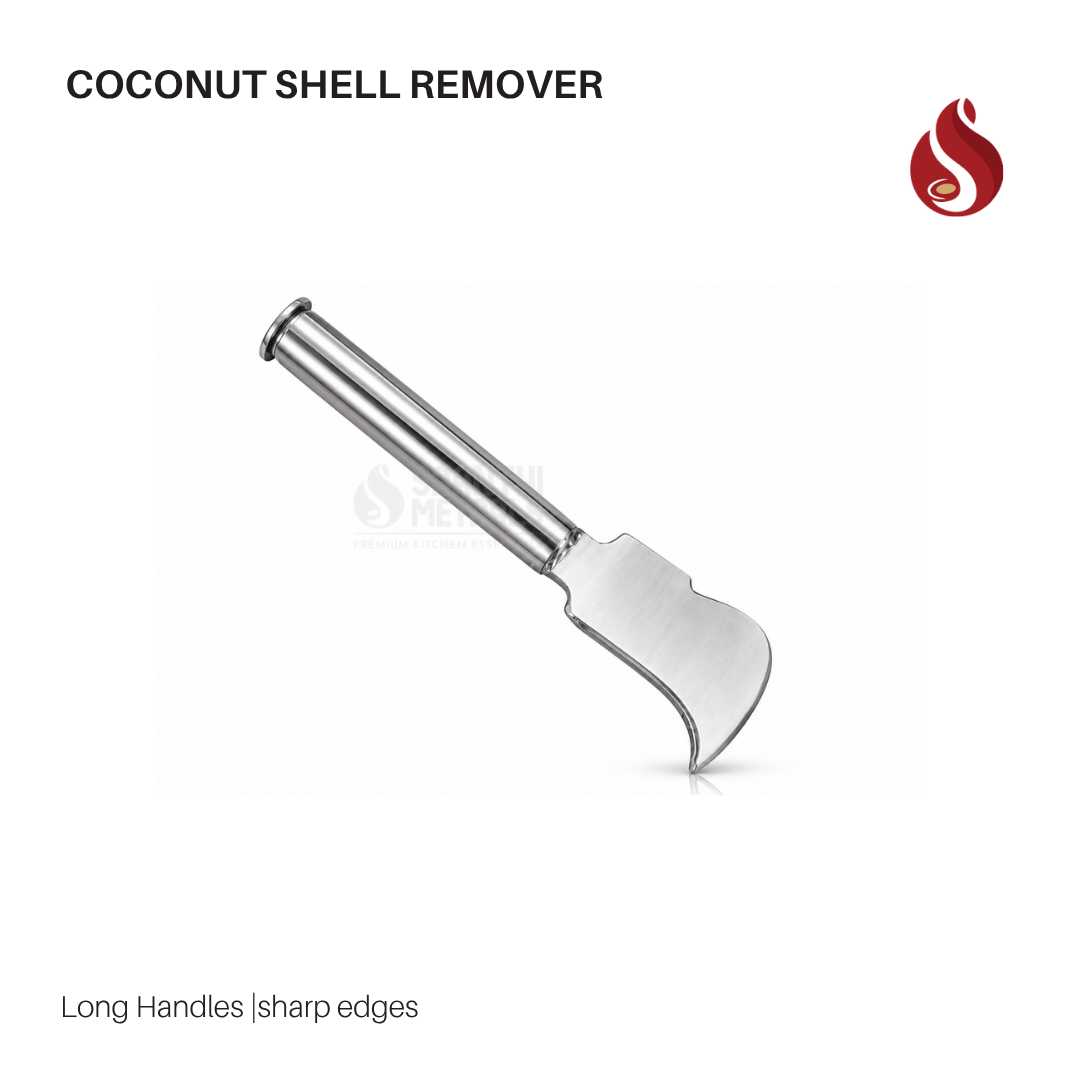 Stainless Steel Coconut Shell Remover – Round Handle