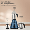 Prestige Grace 750W Mixer Grinder with 4 Jars (Blue & Black)