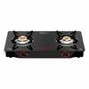 Butterfly Duo 2 Burner Black Glasstop Gas Stove