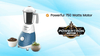Crompton Mixer 750 W Mixer Grinder (Caliber 750W 3 Jar Mixer Grinder (White Blue) | 3 Jars | White Blue)
