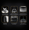 Sujata MG02 Mixer Grinder 1000Watts | Double Ball Bearing Motor|24000 RPM|Non-Stop 90 Mins Running|3 Food Grade Steel Jars including 1500ml Multipurpose, 1000ml Grinder, 500ml Chutney Jar| (Black)