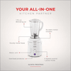 Sujata Frootmix Mixer Blender|900 Watts Double Ball Bearing Motor|22000 RPM|Non-Stop 90 Mins Running|1750ml Unbreakable Blender Jar with Heavy Metal Base| (White)