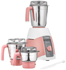 Prestige Stylo V2 550W Mixer Grinder with 3 Stainless Steel Jars (Red & White)