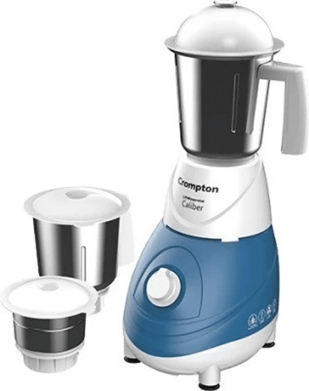 Crompton Mixer 750 W Mixer Grinder (Caliber 750W 3 Jar Mixer Grinder (White Blue) | 3 Jars | White Blue)