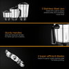 Prestige Superb Plus 500W Mixer Grinder with 3 Stainless Steel Jars | Blue & Black